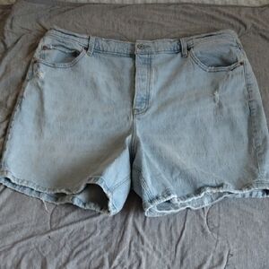 Abercrombie 7" Light blue High Rise Jean Short Size 20